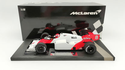 Minichamps Marlboro Mclaren TAG MP4/2 Niki Lauda Portugese GP 1984 1/18 World Champion Limited Edition 750 pcs.