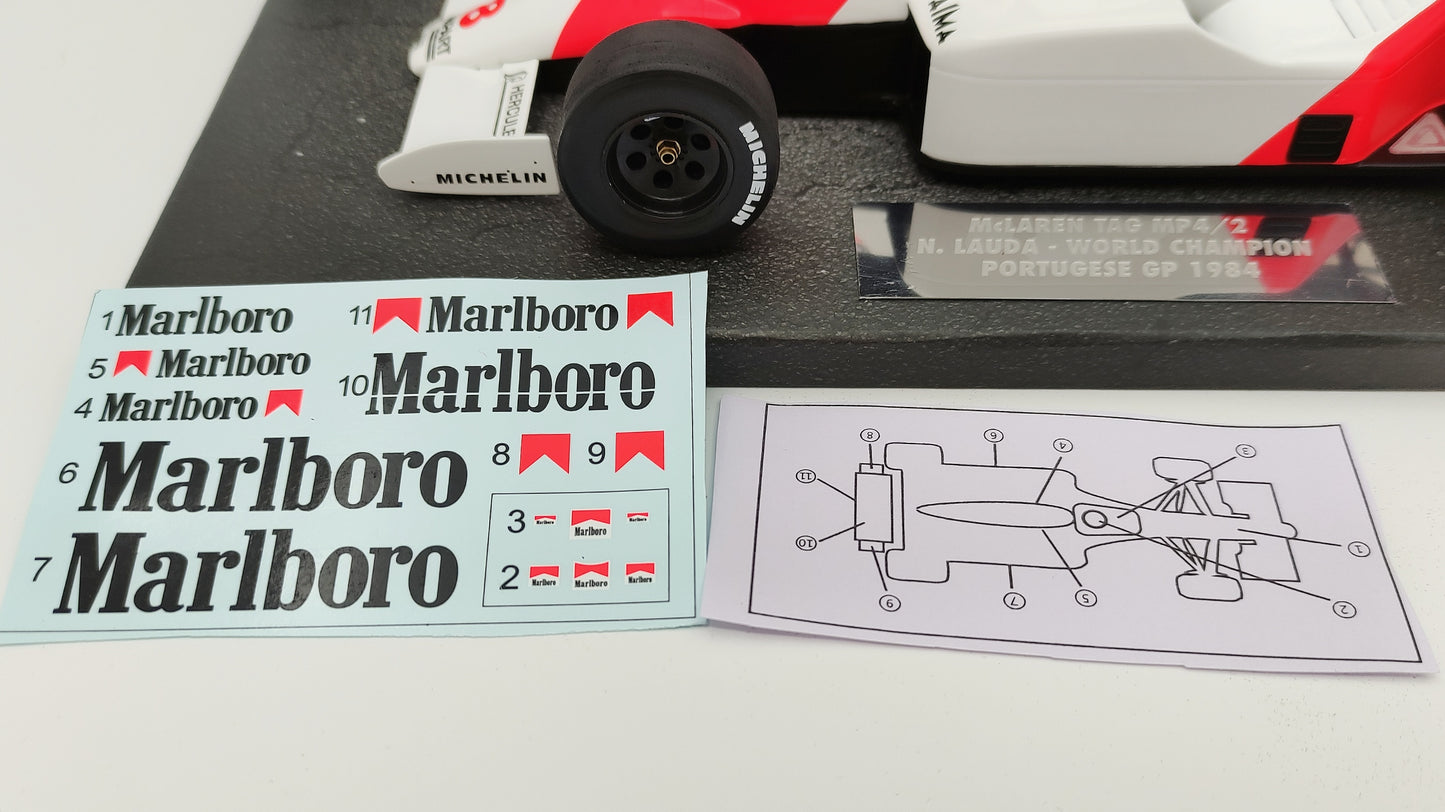Minichamps Mclaren TAG MP4/2 Niki Lauda Portugese GP 1984 1/18 World Champion Limited Edition 750 pcs.