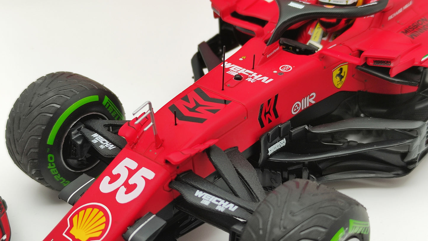 BBR Mission Winnow Scuderia Ferrari SF21 Carlos Sainz 2021 Emilia Romagna GP 1/18