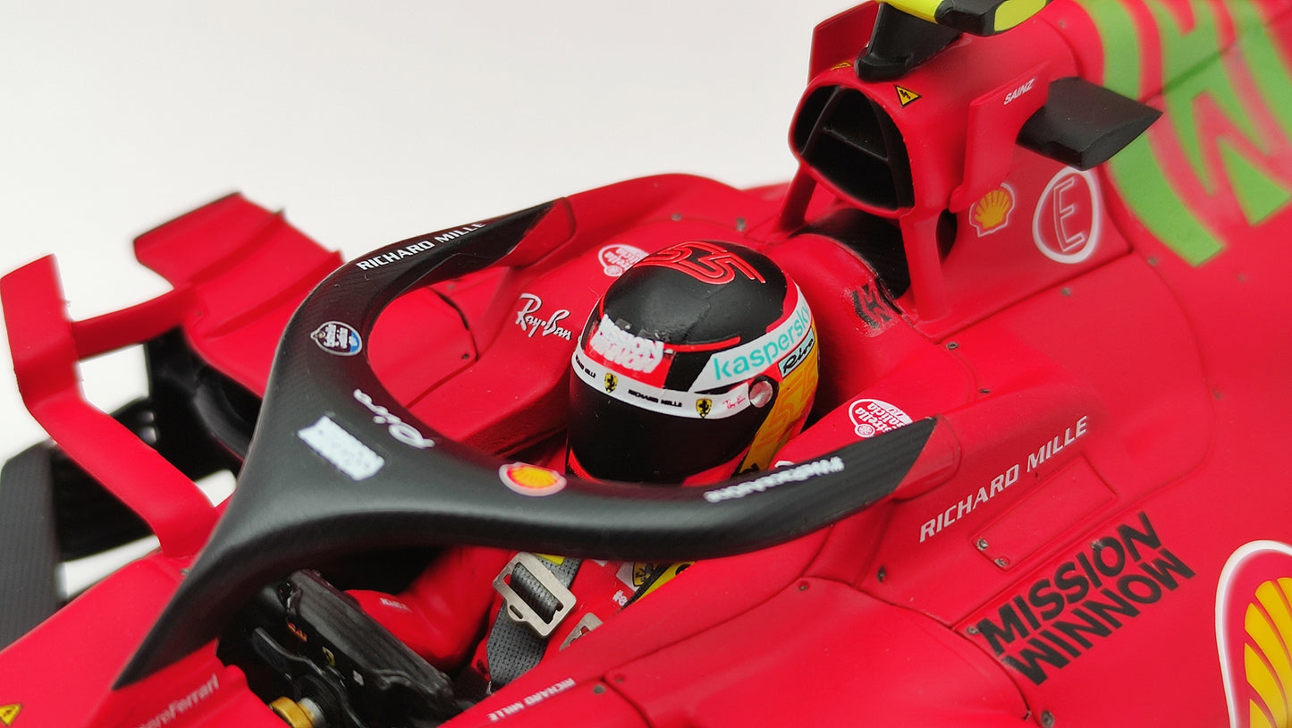 BBR Mission Winnow Scuderia Ferrari SF21 Carlos Sainz 2021 Emilia Romagna GP 1/18