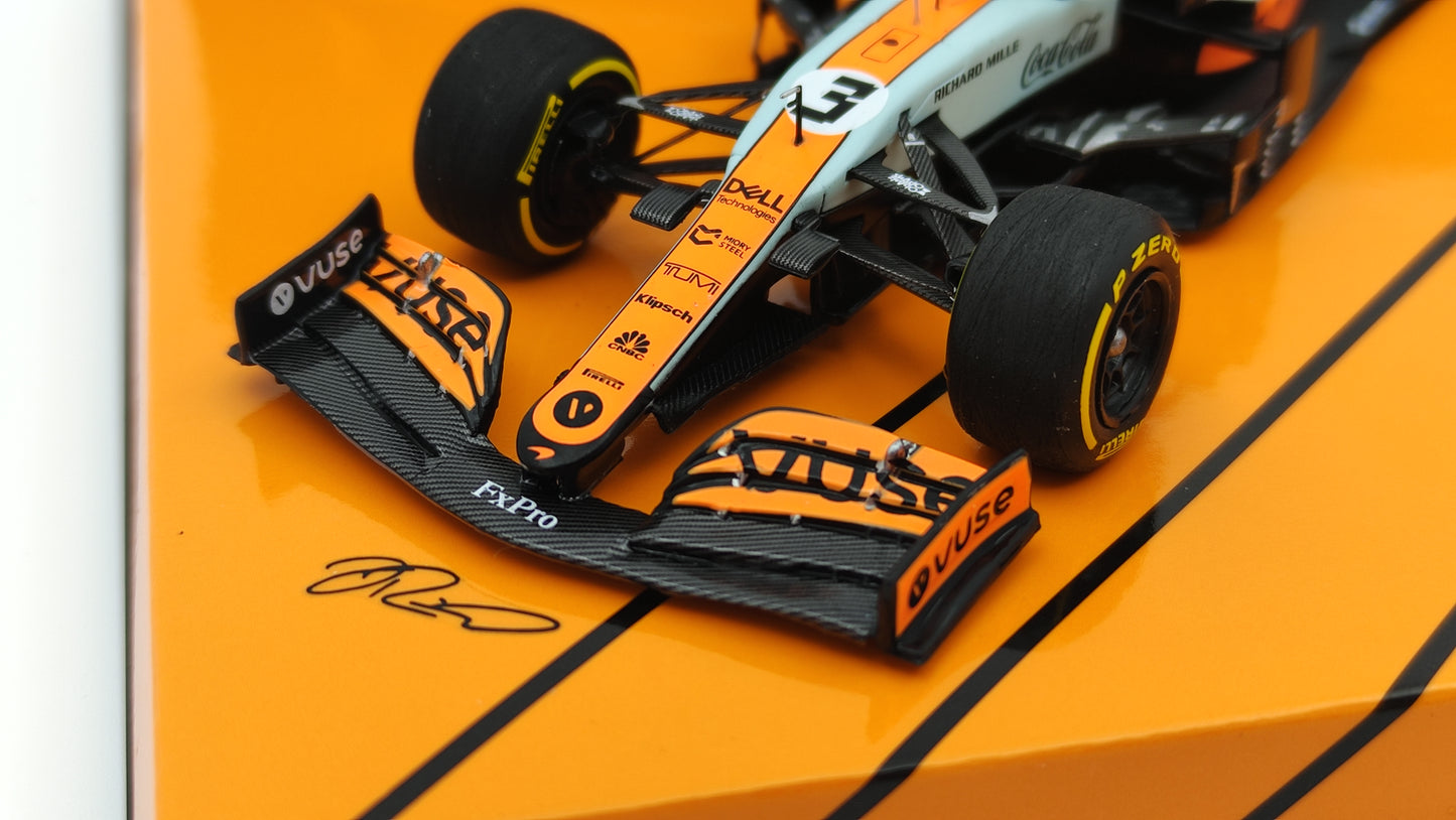 Minichamps Mclaren Mercedes MCL35M VUSE 2 car set Norris/Ricciardo Monaco GP 2021 1/43 Limited Edition 222 pcs.