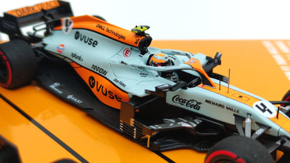 Minichamps Mclaren Mercedes MCL35M VUSE 2 car set Norris/Ricciardo Monaco GP 2021 1/43 Limited Edition 222 pcs.