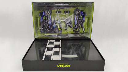 Minichamps Moto GP Yamaha YZR-M1 2 bike set Valentino Rossi Lewis Hamilton 1/12 Valencia 2019 Limited Edition 1446 pcs.