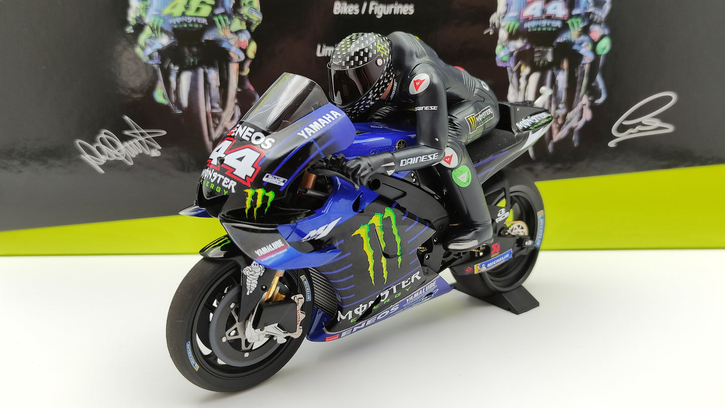 Minichamps Moto GP Yamaha YZR-M1 2 bike set Valentino Rossi Lewis Hamilton 1/12 Valencia 2019 Limited Edition 1446 pcs.