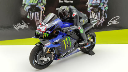Minichamps Moto GP Yamaha YZR-M1 2 bike set Valentino Rossi Lewis Hamilton 1/12 Valencia 2019 Limited Edition 1446 pcs.
