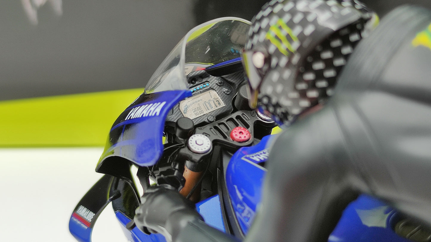 Minichamps Moto GP Yamaha YZR-M1 2 bike set Valentino Rossi Lewis Hamilton 1/12 Valencia 2019 Limited Edition 1446 pcs.