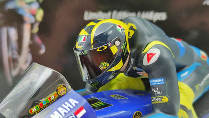 Minichamps Moto GP Yamaha YZR-M1 2 bike set Valentino Rossi Lewis Hamilton 1/12 Valencia 2019 Limited Edition 1446 pcs.