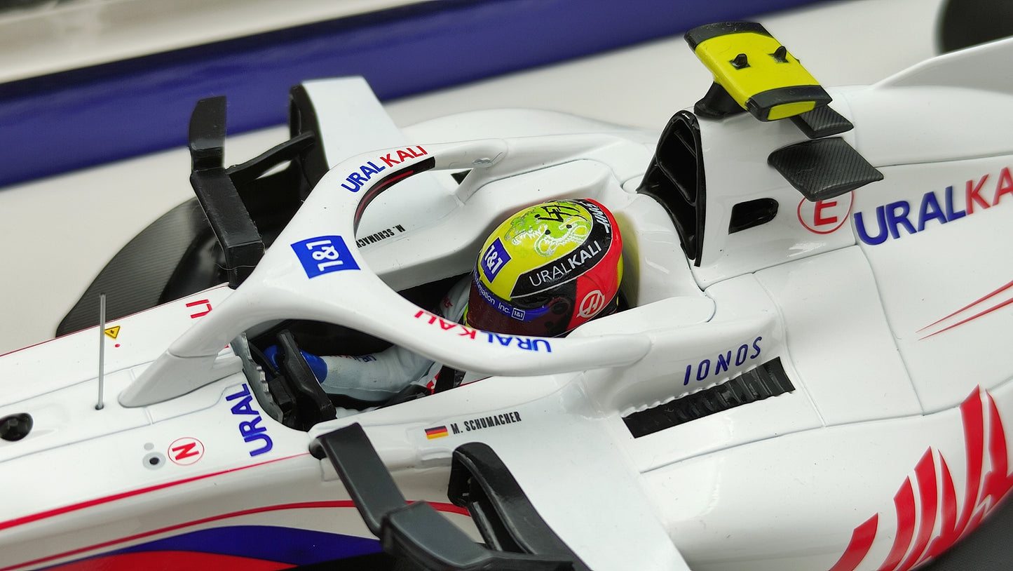 Minichamps Haas F1 VF21 Mick Schumacher Bahrain GP 2021 1/18 Limited Edition 222 pcs.
