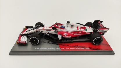 Spark Alfa Romeo C41 Kimi Raikkonen 2021 Abu Dhabi GP last race 1/43