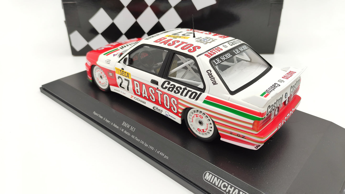 Minichamps Bigazzi BMW M3 E30 Team Bigazzi 24hrs de Spa 1990 Soper/Hahne/Martin 1/18