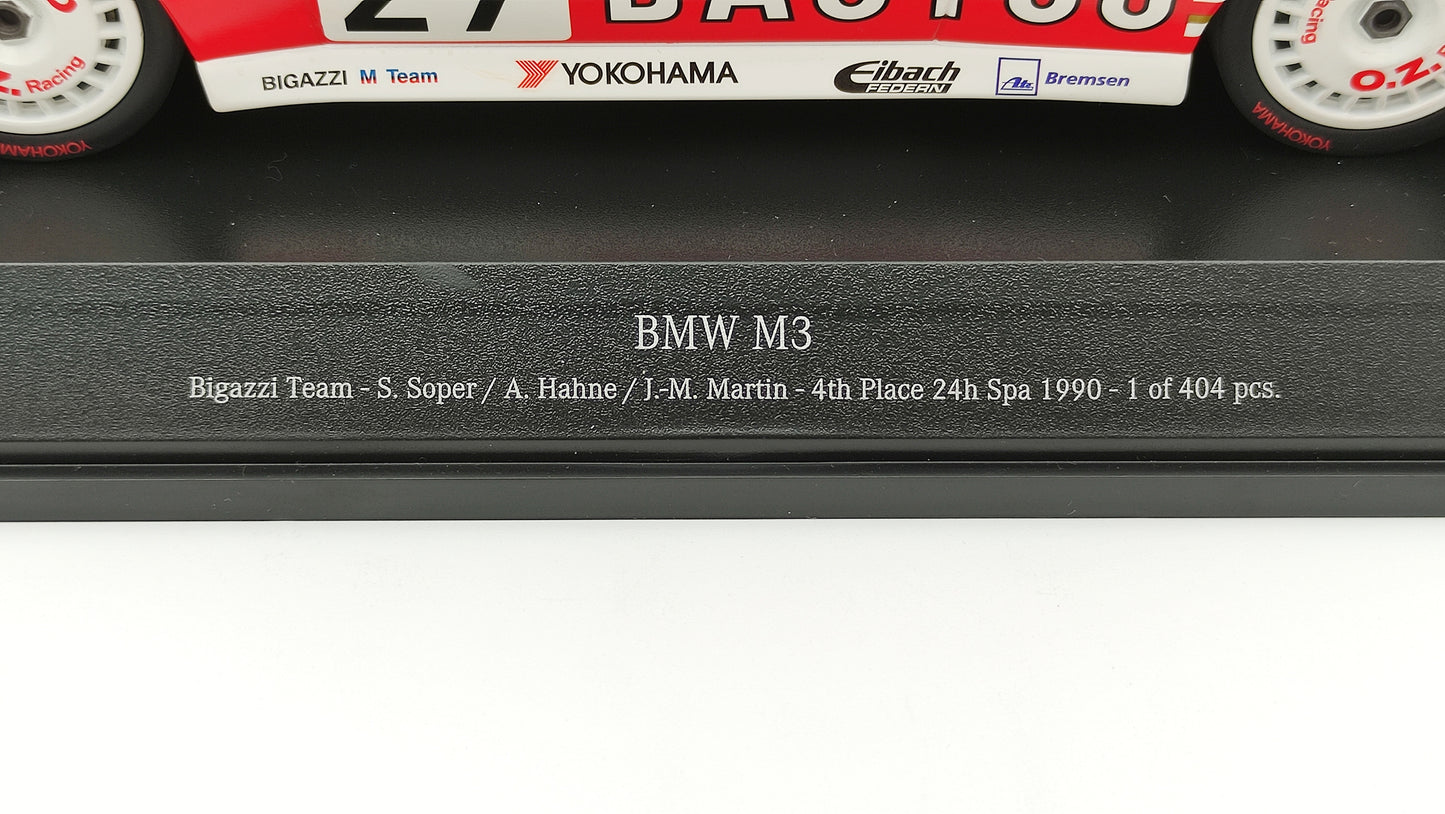 Minichamps Bigazzi BMW M3 E30 Team Bigazzi 24hrs de Spa 1990 Soper/Hahne/Martin 1/18