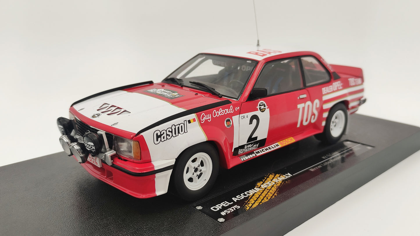 SunStar Opel Ascona B400 Bastos dealer team Colsoul/Lopes winner Lotto Haspengouwrally 1982 1/18 SUN5375