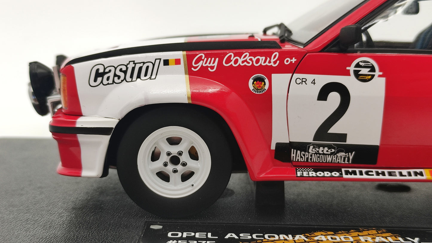 SunStar Opel Ascona B400 Bastos dealer team Colsoul/Lopes winner Lotto Haspengouwrally 1982 1/18 SUN5375
