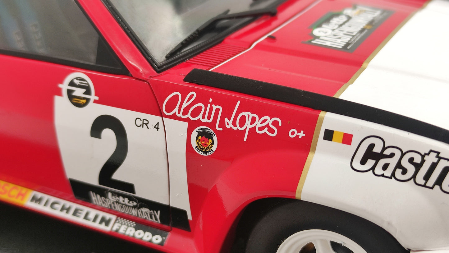 SunStar Opel Ascona B400 Bastos dealer team Colsoul/Lopes winner Lotto Haspengouwrally 1982 1/18 SUN5375