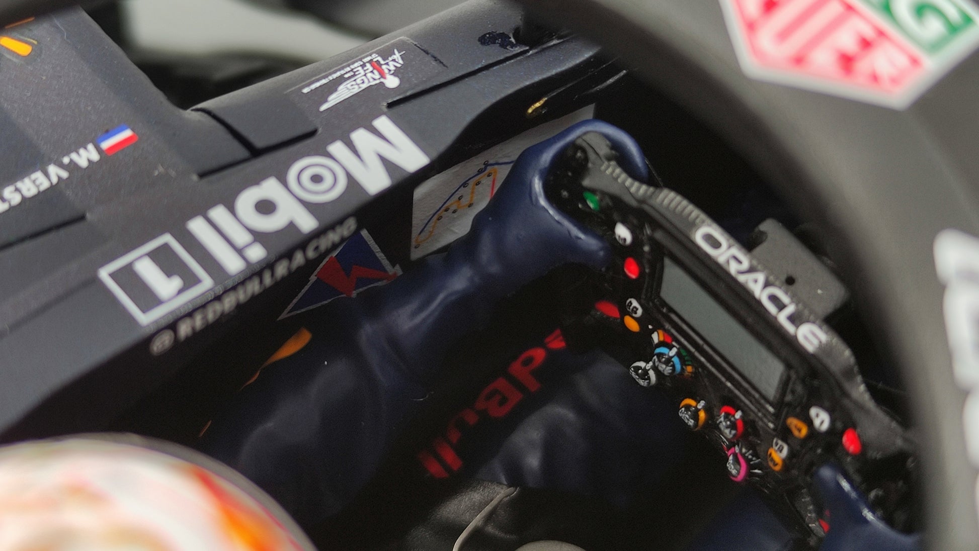 Red Bull 2021 Max Verstappen (Behind Wheel) Racing Sticker (Carbon