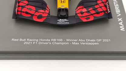 Spark Red Bull Honda RB16b Max Verstappen Winner Abu Dhabi GP 2021 1/18 F1 World Champion 18S609