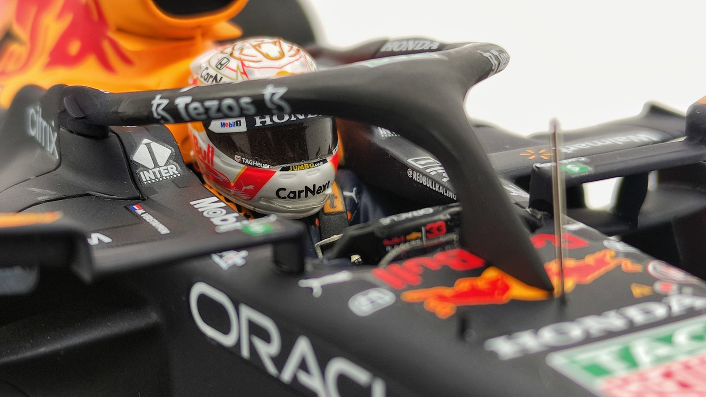 Spark Red Bull Honda RB16b Max Verstappen Winner Abu Dhabi GP 2021 1/18 F1 World Champion 18S609