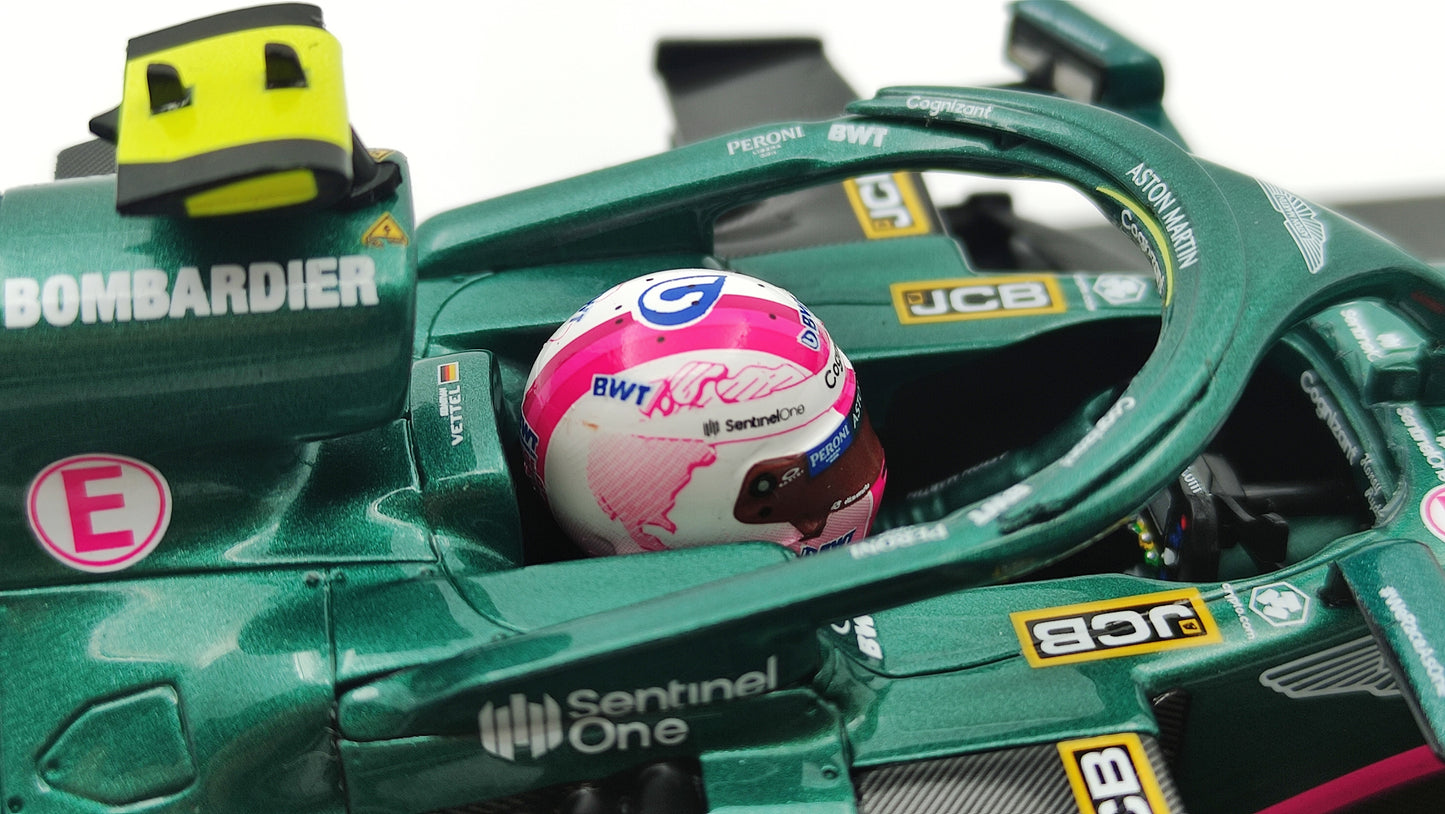 Minichamps Aston Martin AMR21 Sebastian Vettel 2nd Azerbaijan GP 1/18 117210705