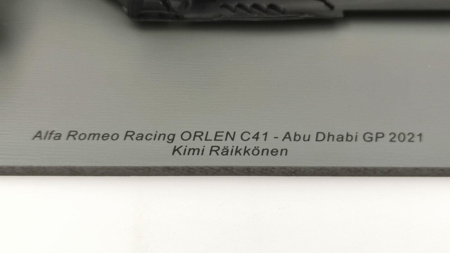 Spark Alfa Romeo C41 Kimi Raikkonen 2021 Abu Dhabi GP last race 1/18 18S607