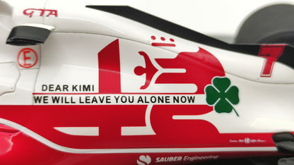 Spark Alfa Romeo C41 Kimi Raikkonen 2021 Abu Dhabi GP last race 1/18 18S607