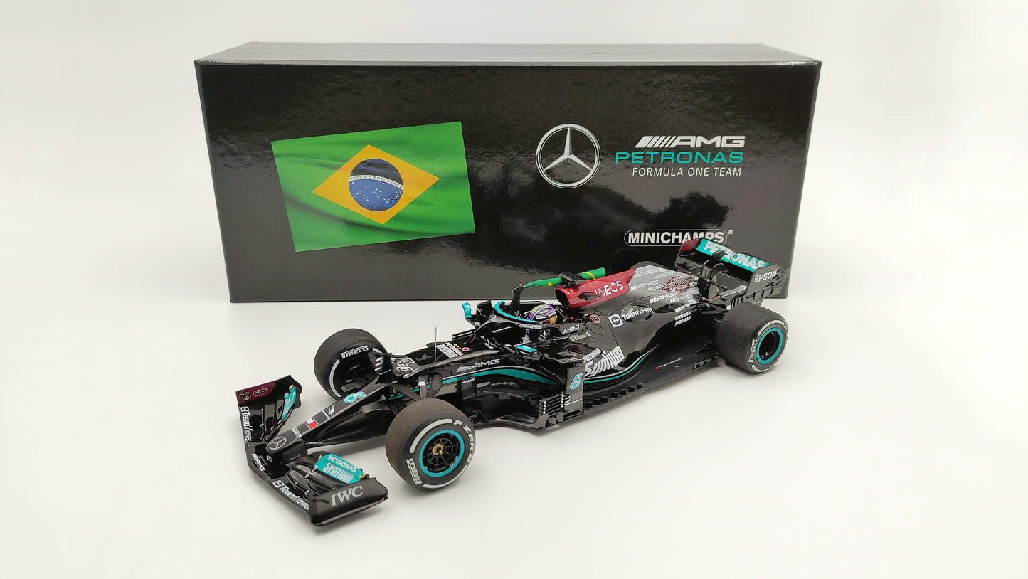 Minichamps AMG Mercedes W12 Lewis Hamilton 2021 Brazilian GP winner 1/18 113212044