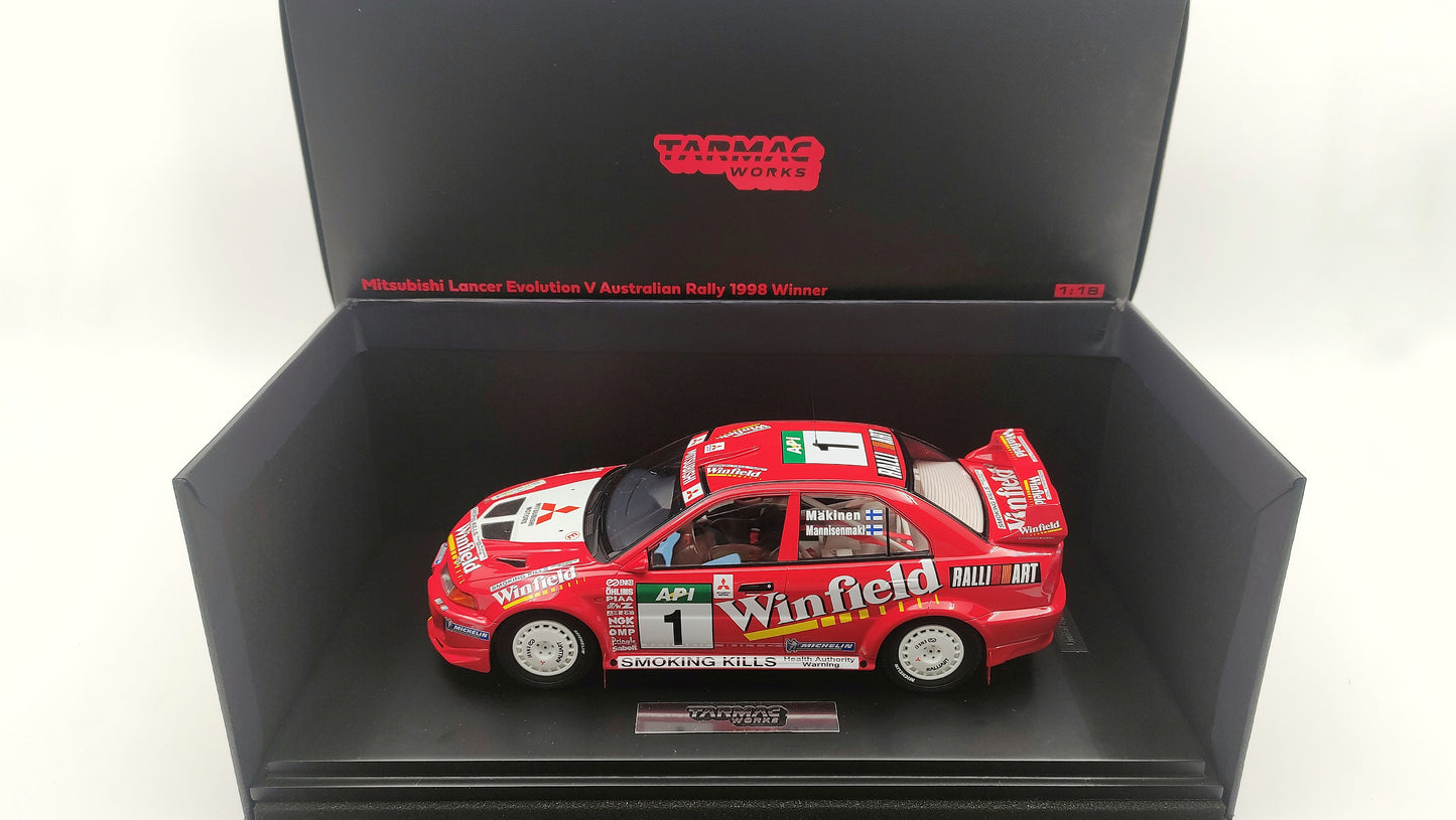 Tarmac Works Mitsubishi Lancer Evo 6 WRC T.Makinen/R.Mannisenmaki Rally Australia Winner 1998 T18-003-TM2