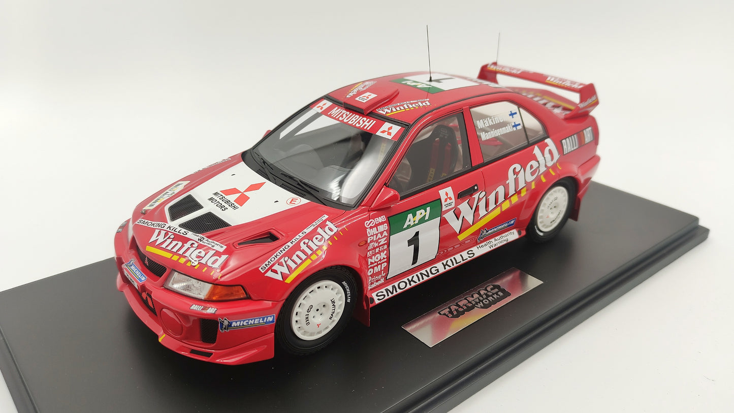 Tarmac Works Mitsubishi Lancer Evo 6 WRC T.Makinen/R.Mannisenmaki Rally Australia Winner 1998 T18-003-TM2