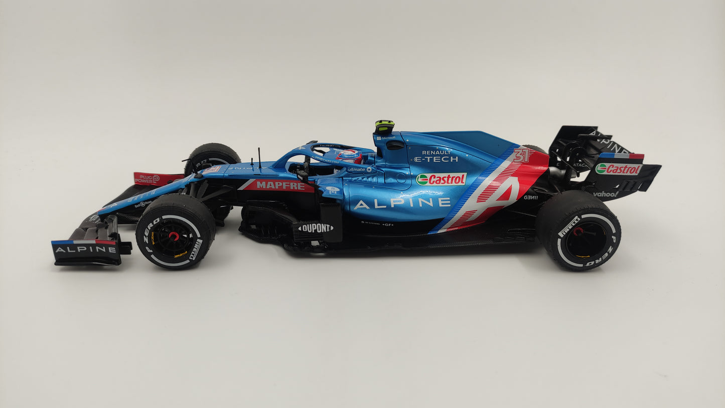Solido Alpine F1 A521 Renault Esteban Ocon 2021 Hungarian GP Winner 1/18 S1808103