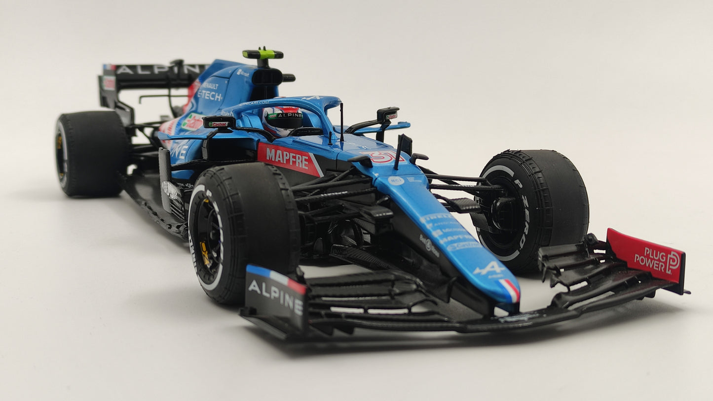 Solido Alpine F1 A521 Renault Esteban Ocon 2021 Hungarian GP Winner 1/18 S1808103