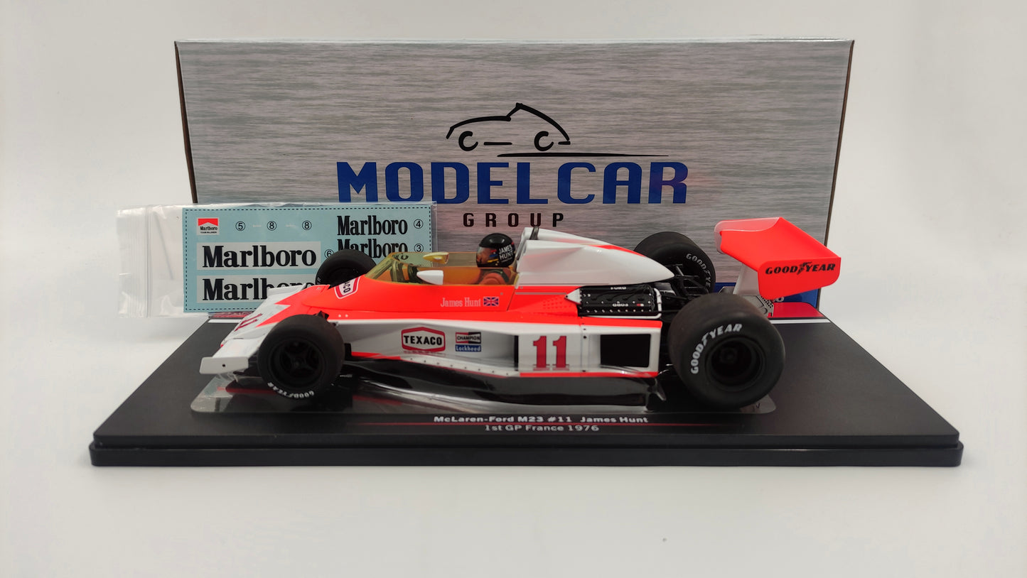 Model Car Group Mclaren M23 James Hunt French GP Winner 1976 MCG18612F