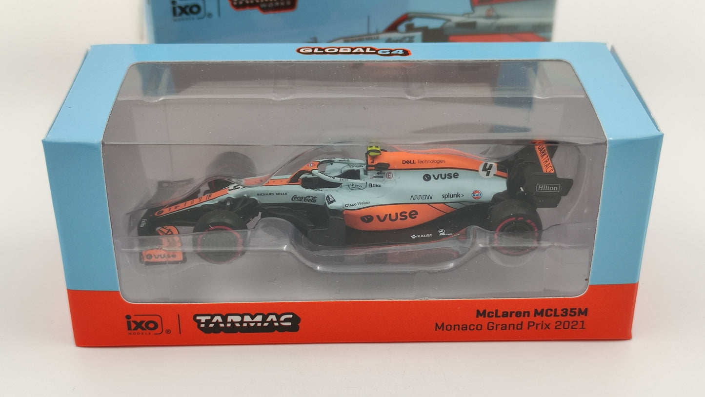 Tarmac Works Mclaren MCL35m Lando Norris 3rd place Monaco GP 2021 TC-T64G-F040LN1