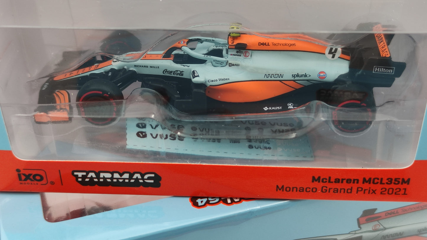 Tarmac Works Mclaren MCL35m Lando Norris 3rd place Monaco GP 2021 TC-T64G-F040LN1