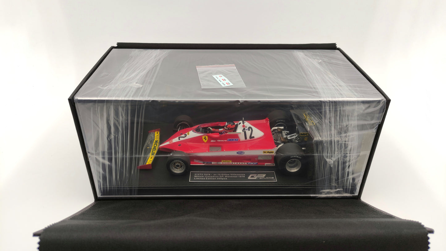 GP Replicas Ferrari 312T3 Gilles Villeneuve 1978 Canadian GP winner 1/18 GP002CN