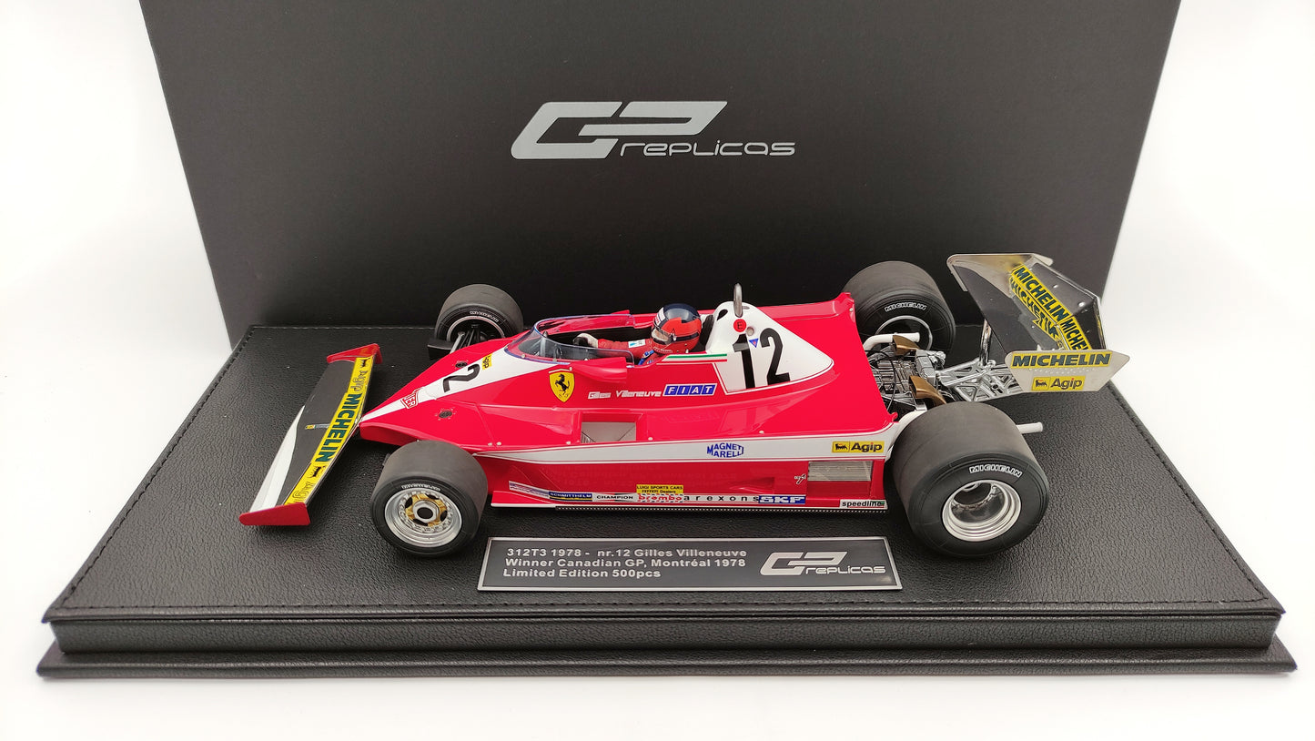 GP Replicas Ferrari 312T3 Gilles Villeneuve 1978 Canadian GP winner 1/18 GP002CN