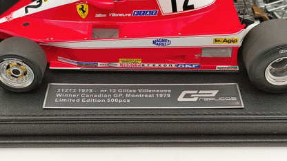 GP Replicas Ferrari 312T3 Gilles Villeneuve 1978 Canadian GP winner 1/18 GP002CN