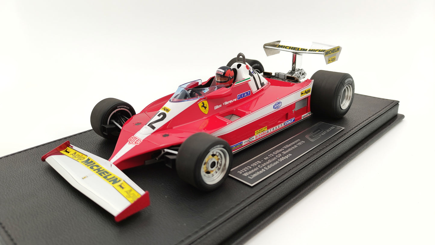 GP Replicas Ferrari 312T3 Gilles Villeneuve 1978 Canadian GP winner 1/18 GP002CN