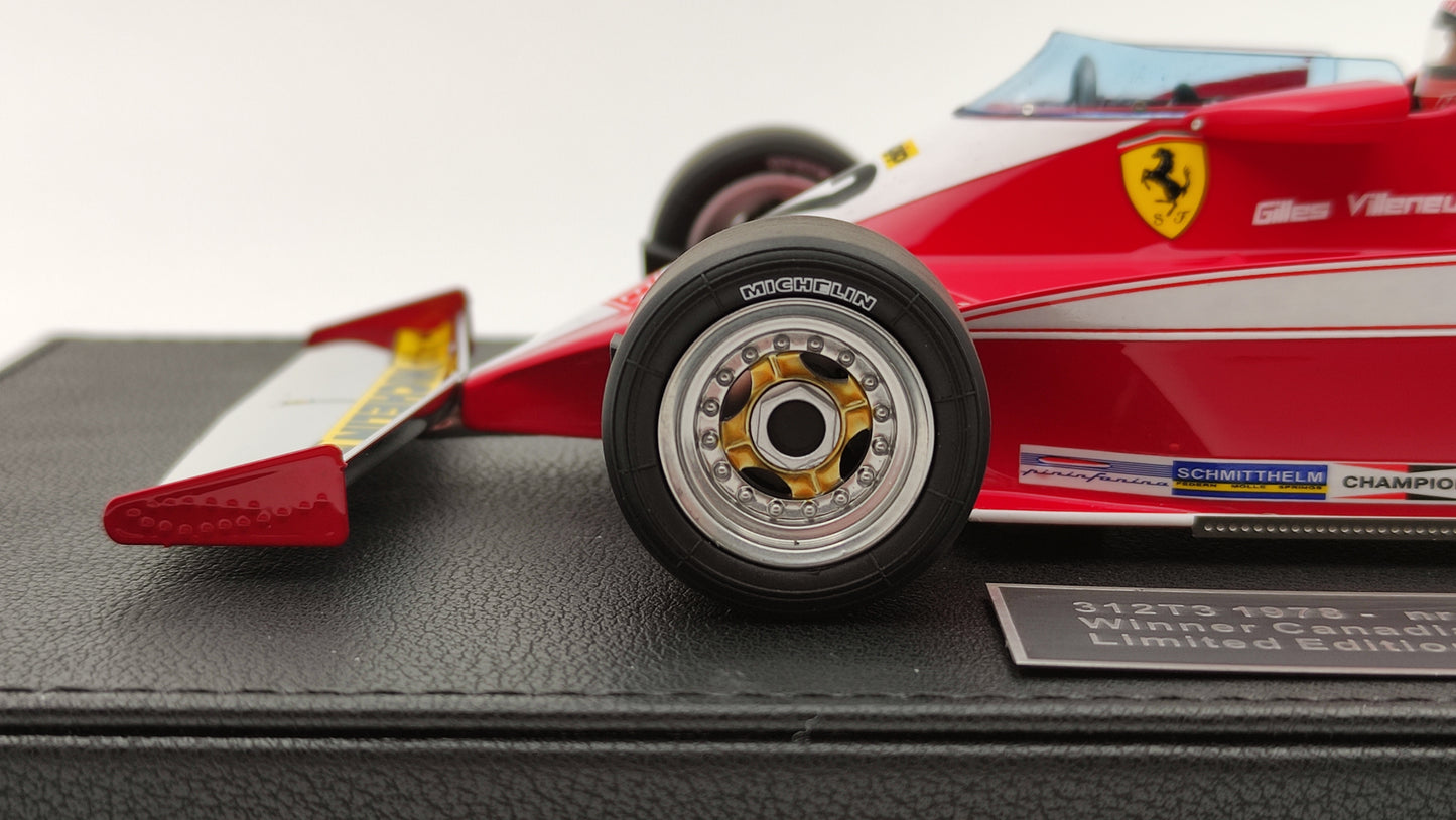 GP Replicas Ferrari 312T3 Gilles Villeneuve 1978 Canadian GP winner 1/18 GP002CN