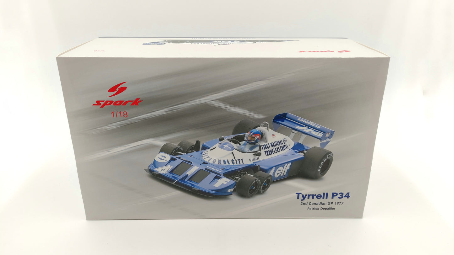Spark Tyrrell P34 Patrick Depailler Canadian GP 1977 1/18 18S574