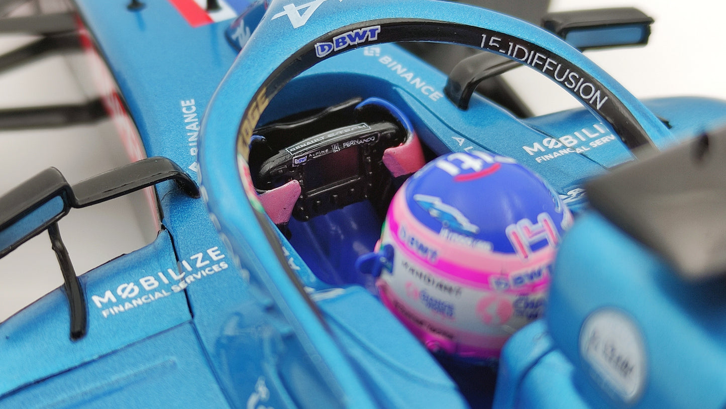 Solido Alpine F1 A522 Renault Fernando Alonso 2022 Monaco GP 1/18 S1808803