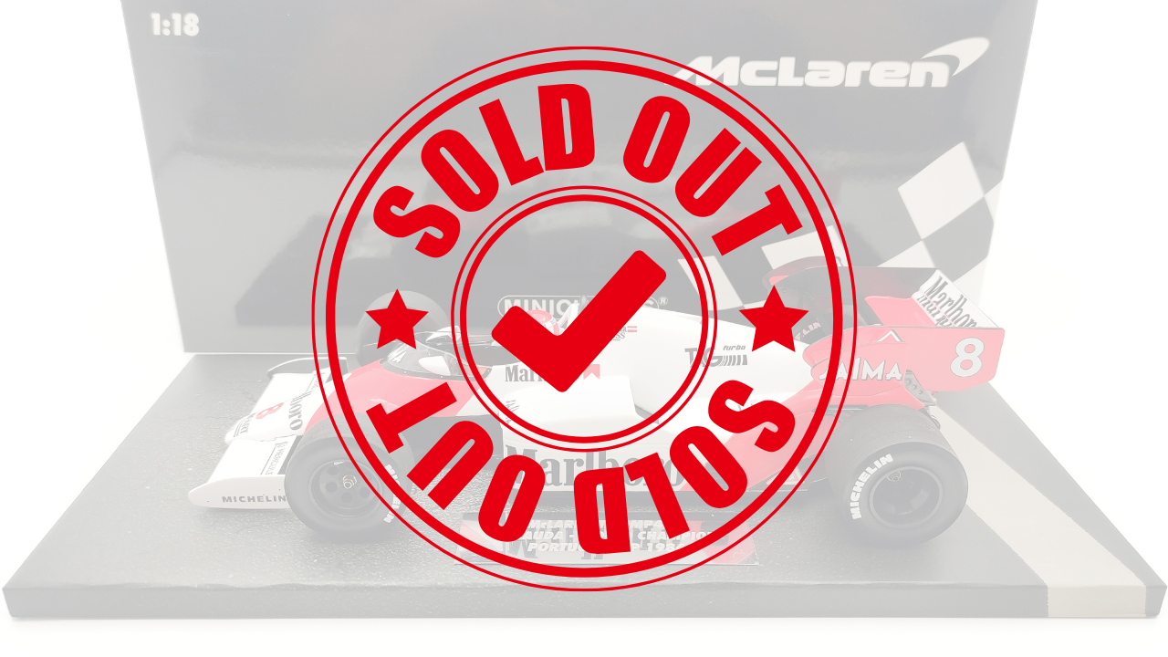 Minichamps Marlboro Mclaren TAG MP4/2 Niki Lauda Portugese GP 1984 1/18 World Champion Limited Edition 750 pcs.