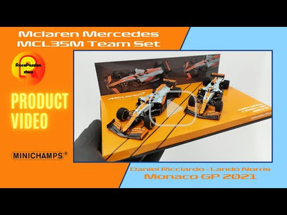 Minichamps Mclaren Mercedes MCL35M 2 car set Norris/Ricciardo Monaco GP 2021 1/43 Limited Edition 222 pcs.