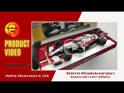 Minichamps Alfa Romeo Ferrari C41 Kimi Raikkonen 2021 Bahrain GP 1/18 Limited Edition 150 pcs.