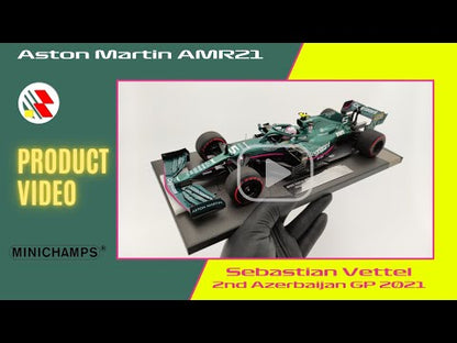 Minichamps Aston Martin AMR21 Sebastian Vettel 2nd Azerbaijan GP 1/18 117210705